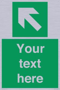 Custom Arrow Top Left Sign